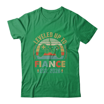 Leveled Up To Fiance 2026 Newly Engaged Matching Gamer Shirt & Hoodie | teecentury