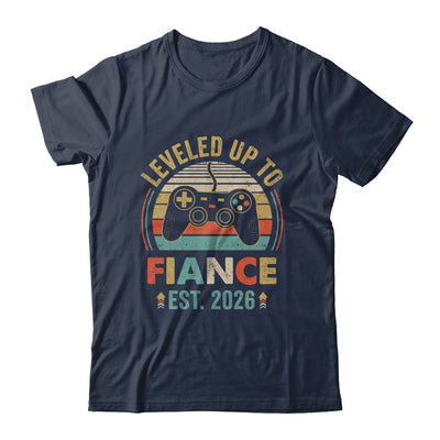 Leveled Up To Fiance 2026 Newly Engaged Matching Gamer Shirt & Hoodie | teecentury