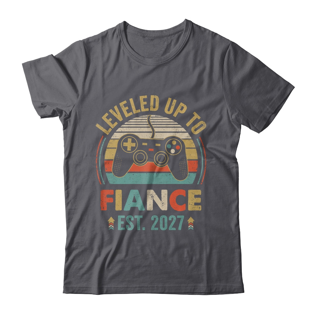 Leveled Up To Fiance 2027 Newly Engaged Matching Gamer Shirt & Hoodie | teecentury