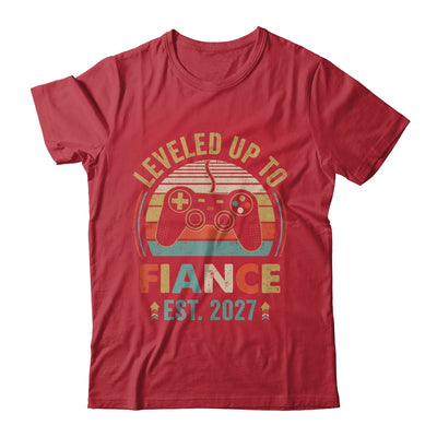 Leveled Up To Fiance 2027 Newly Engaged Matching Gamer Shirt & Hoodie | teecentury