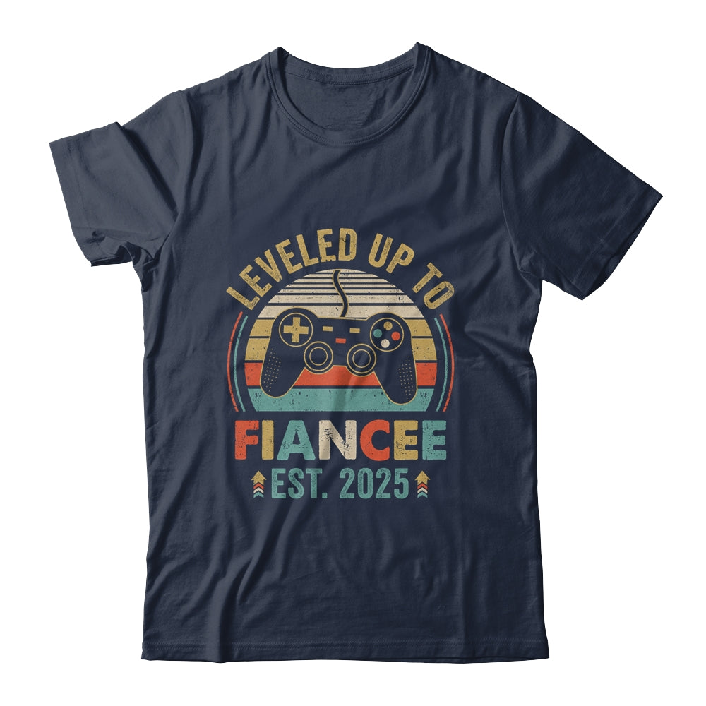Leveled Up To Fiancee 2025 Newly Engaged Matching Gamer Shirt & Tank Top | teecentury