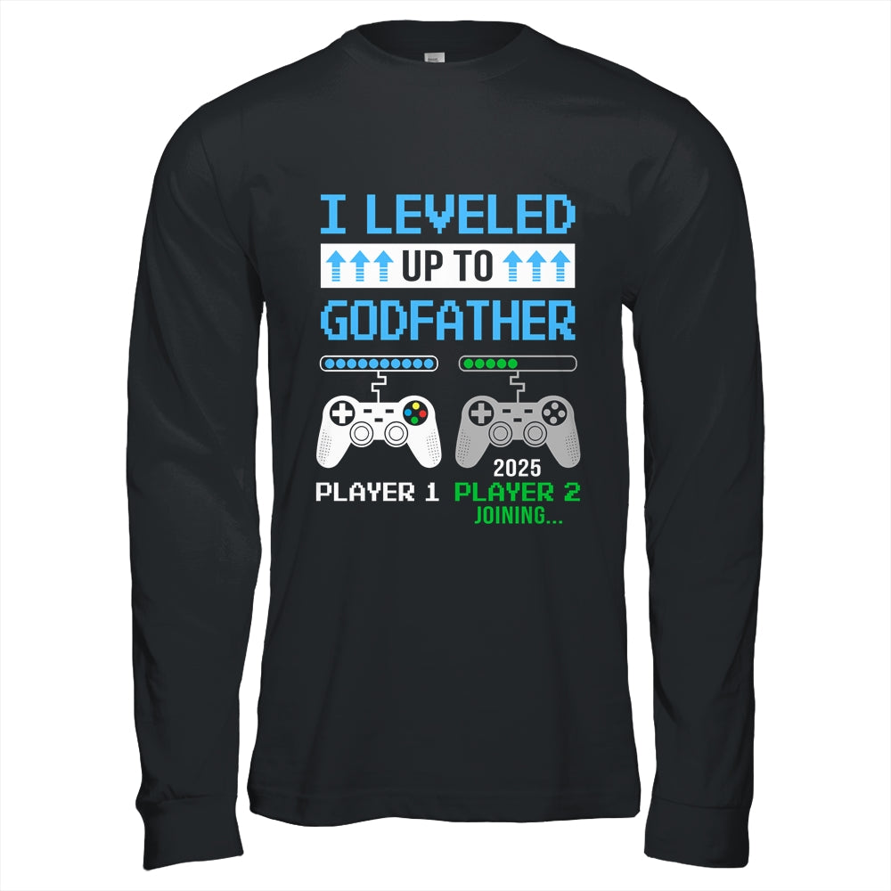 Leveled Up To Godfather 2025 Funny Video Game Soon To Be Godfather Shirt & Hoodie | teecentury