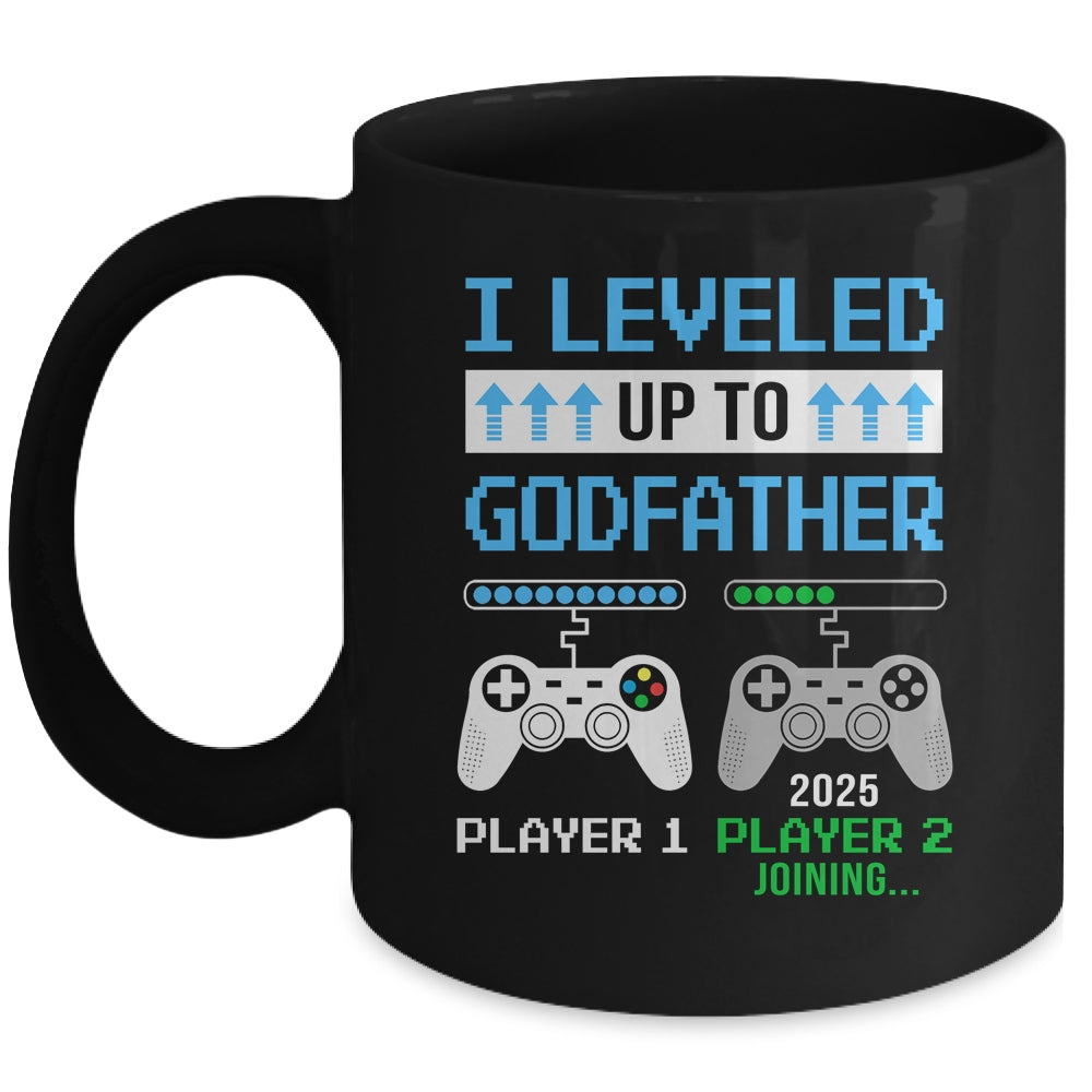 Leveled Up To Godfather 2025 Funny Video Game Soon To Be Godfather Mug | teecentury