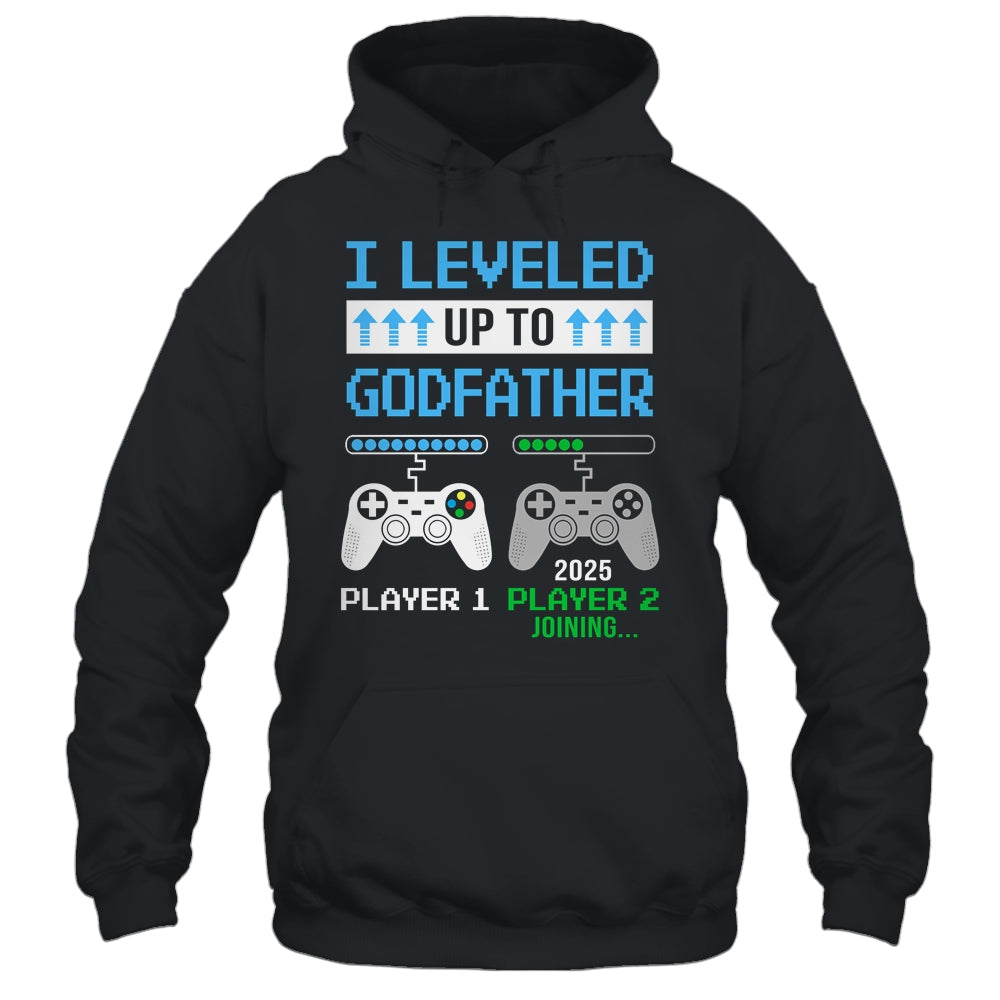 Leveled Up To Godfather 2025 Funny Video Game Soon To Be Godfather Shirt & Hoodie | teecentury