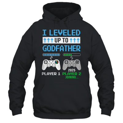 Leveled Up To Godfather 2025 Funny Video Game Soon To Be Godfather Shirt & Hoodie | teecentury