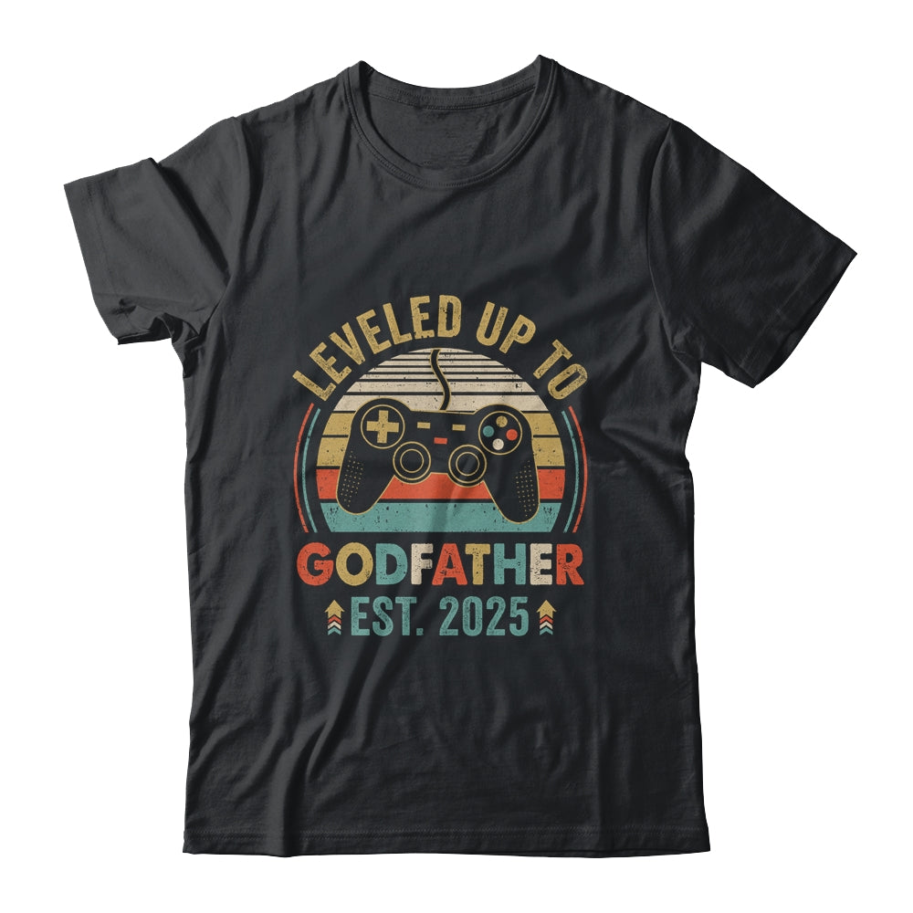 Leveled Up To Godfather 2025 Video Game Soon To Be Godfather Shirt & Hoodie | teecentury