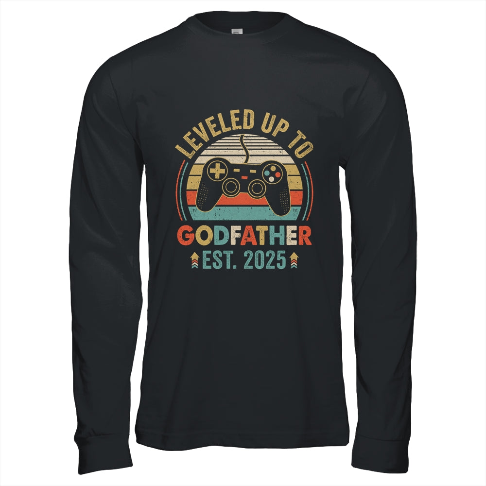 Leveled Up To Godfather 2025 Video Game Soon To Be Godfather Shirt & Hoodie | teecentury