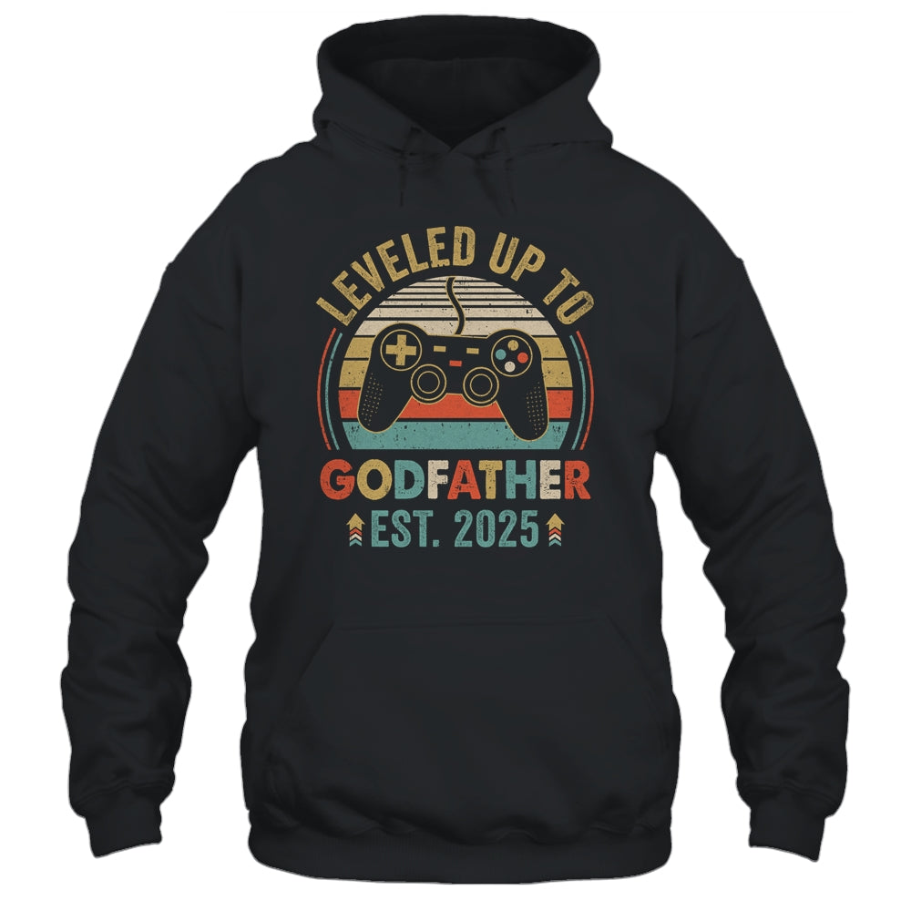 Leveled Up To Godfather 2025 Video Game Soon To Be Godfather Shirt & Hoodie | teecentury