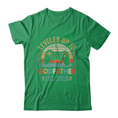 Leveled Up To Godfather 2026 Video Game Soon To Be Godfather Shirt & Hoodie | teecentury