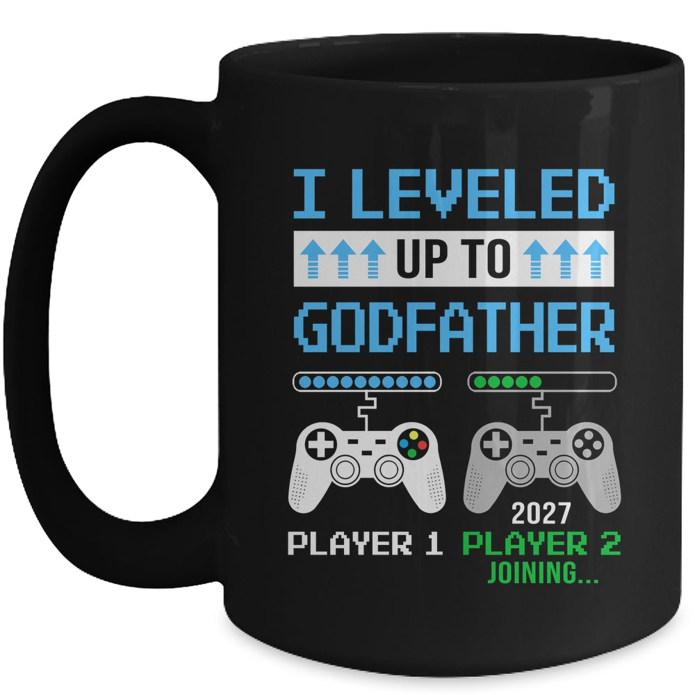 Leveled Up To Godfather 2027 Funny Video Game Soon To Be Godfather Mug | teecentury