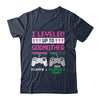 Leveled Up To Godmother 2024 Funny Video Game Soon To Be Godmother Shirt & Hoodie | teecentury