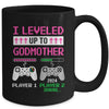 Leveled Up To Godmother 2024 Funny Video Game Soon To Be Godmother Mug | teecentury