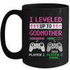 Leveled Up To Godmother 2024 Funny Video Game Soon To Be Godmother Mug | teecentury