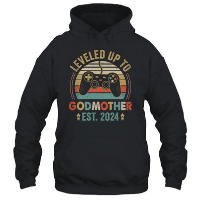 Leveled Up To Godmother 2024 Video Game Soon To Be Godmother Shirt & Tank Top | teecentury
