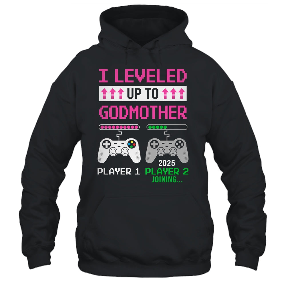 Leveled Up To Godmother 2025 Funny Video Game Soon To Be Godmother Shirt & Tank Top | teecentury