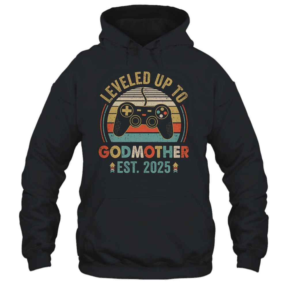 Leveled Up To Godmother 2025 Video Game Soon To Be Godmother Shirt & Tank Top | teecentury