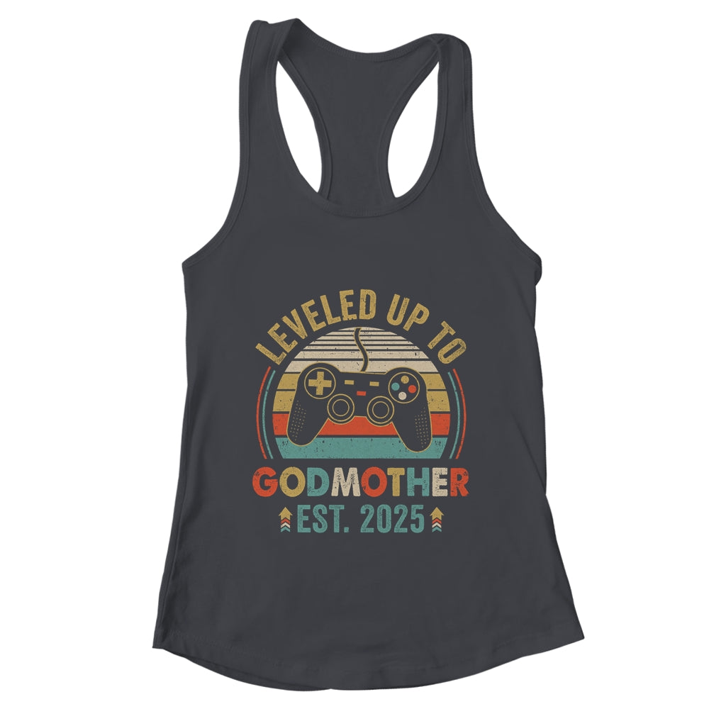 Leveled Up To Godmother 2025 Video Game Soon To Be Godmother Shirt & Tank Top | teecentury