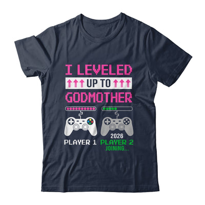 Leveled Up To Godmother 2026 Funny Video Game Soon To Be Godmother Shirt & Hoodie | teecentury