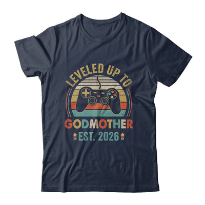 Leveled Up To Godmother 2026 Video Game Soon To Be Godmother Shirt & Hoodie | teecentury