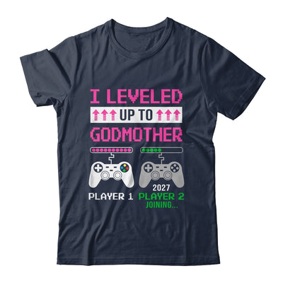 Leveled Up To Godmother 2027 Funny Video Game Soon To Be Godmother Shirt & Hoodie | teecentury