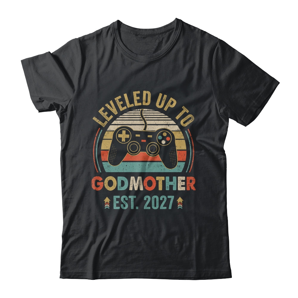 Leveled Up To Godmother 2027 Video Game Soon To Be Godmother Shirt & Hoodie | teecentury