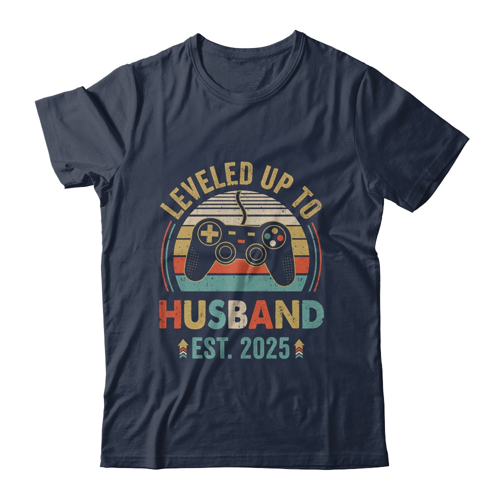 Leveled Up To Husband 2025 Video Game Funny Married Gamer Shirt & Hoodie | teecentury