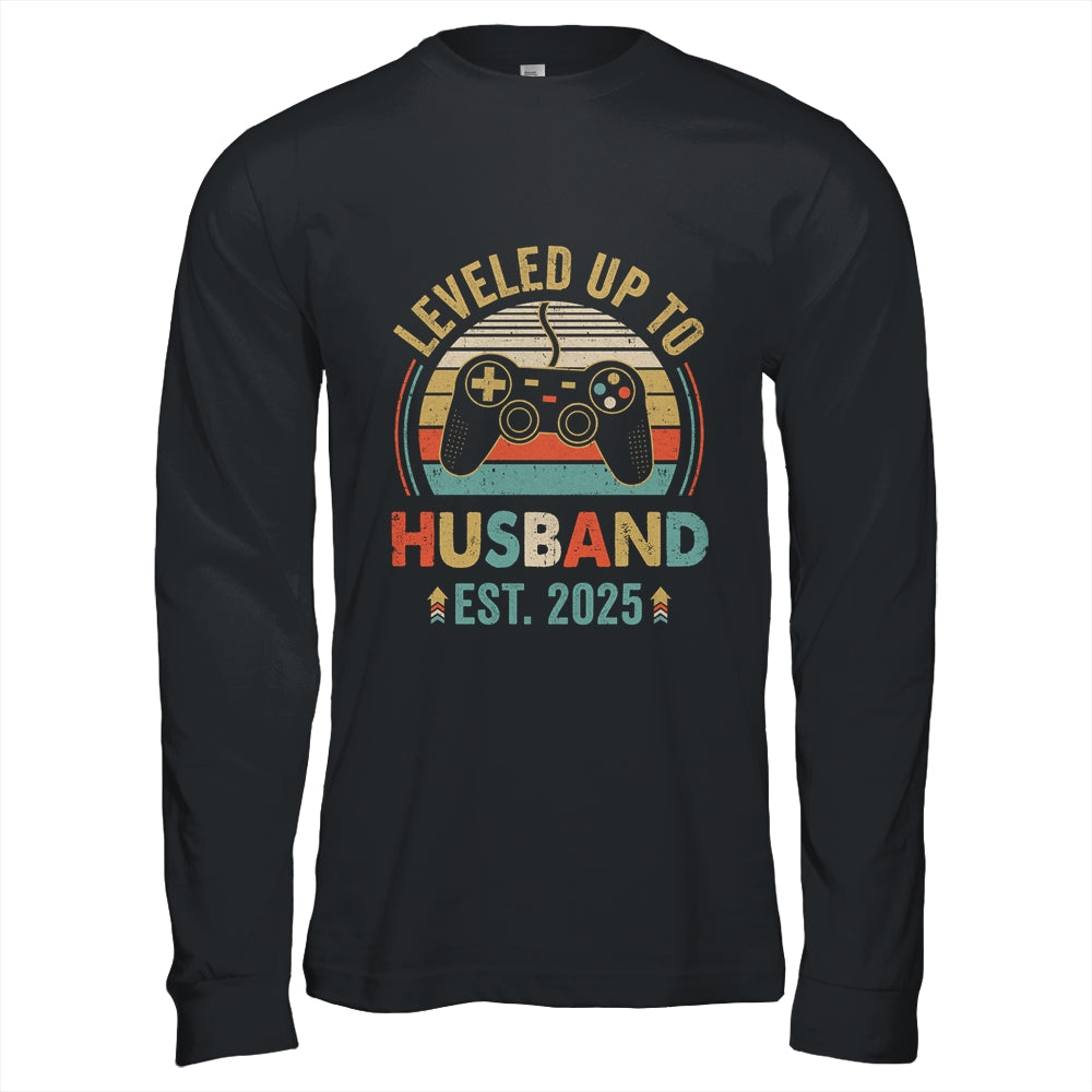 Leveled Up To Husband 2025 Video Game Funny Married Gamer Shirt & Hoodie | teecentury