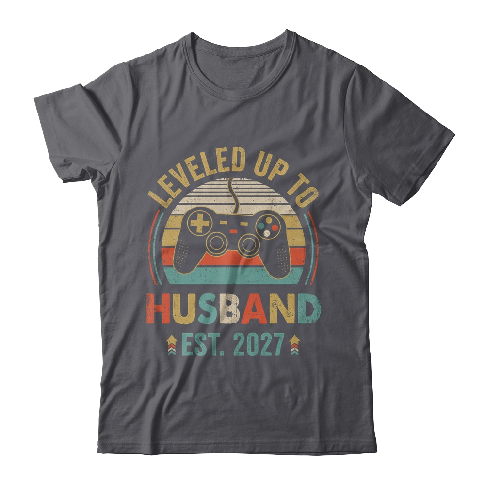 Leveled Up To Husband 2027 Video Game Funny Married Gamer Shirt & Hoodie | teecentury