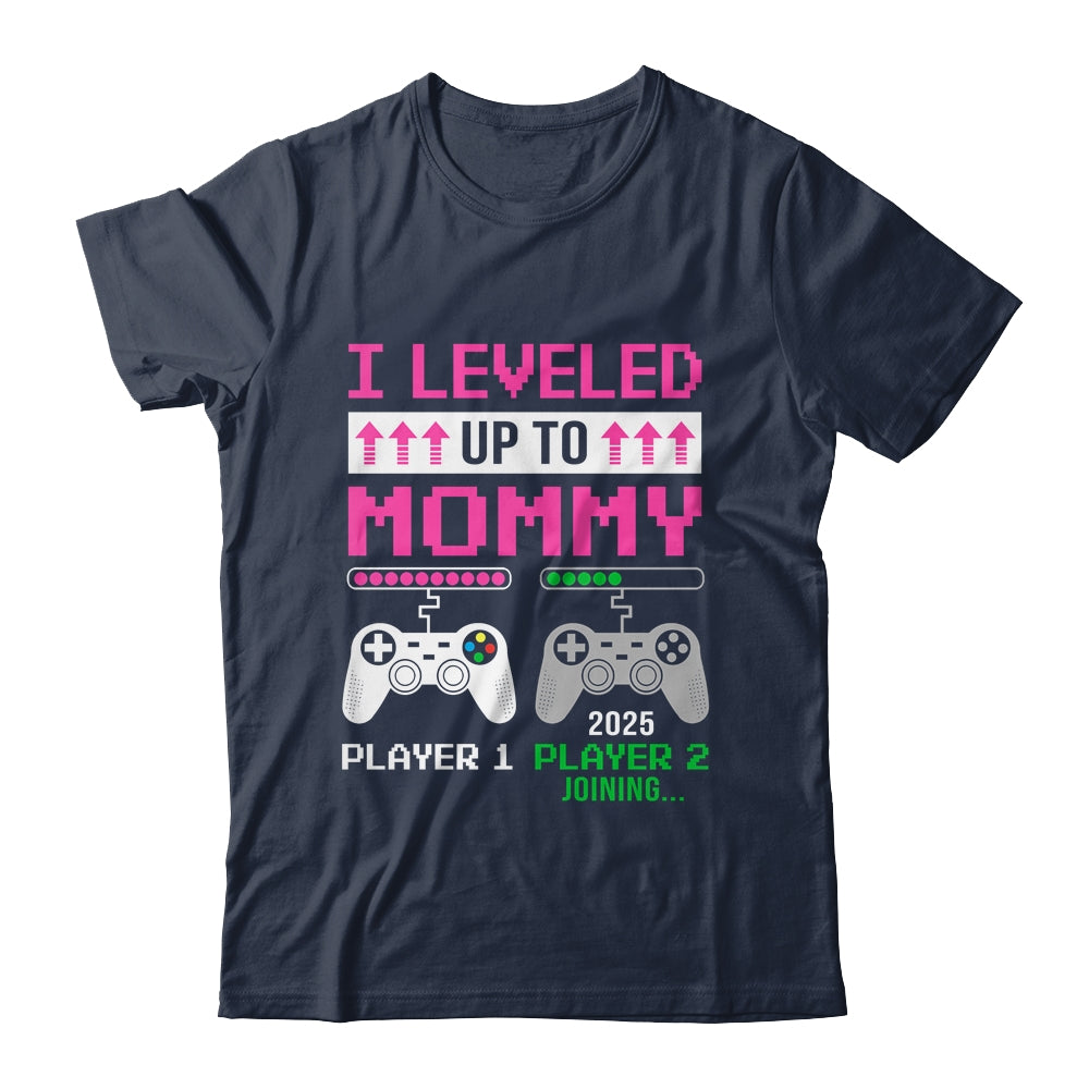 Leveled Up To Mommy 2025 Funny Video Game Soon To Be Mommy Shirt & Tank Top | teecentury