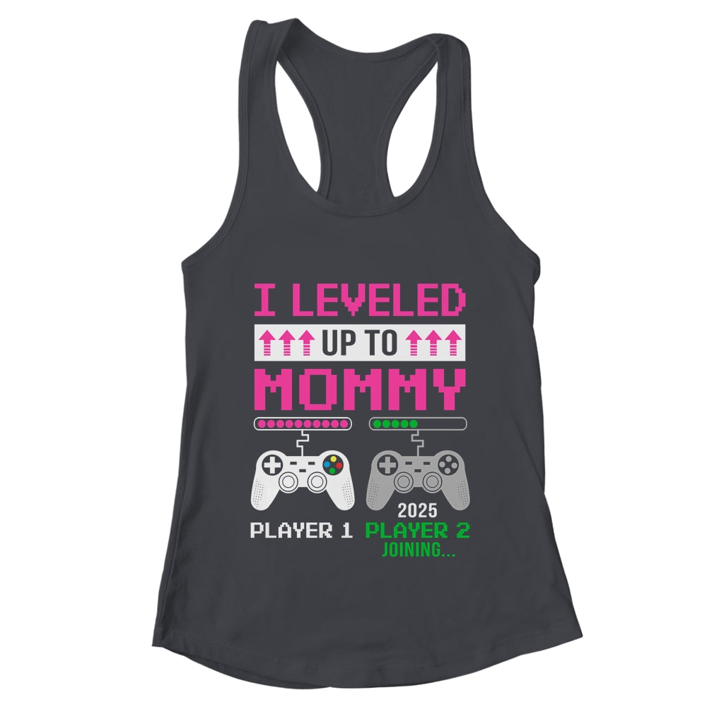 Leveled Up To Mommy 2025 Funny Video Game Soon To Be Mommy Shirt & Tank Top | teecentury