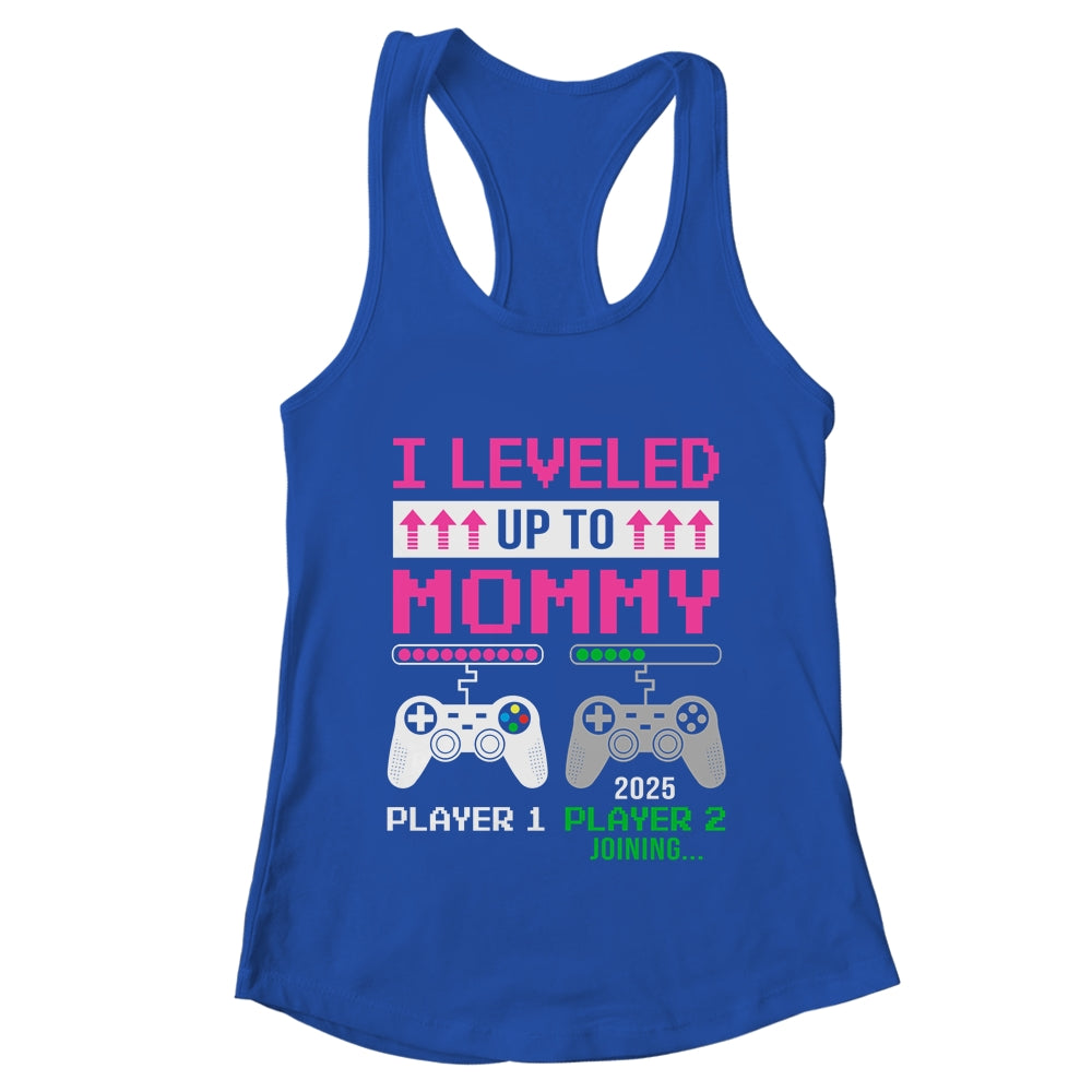 Leveled Up To Mommy 2025 Funny Video Game Soon To Be Mommy Shirt & Tank Top | teecentury