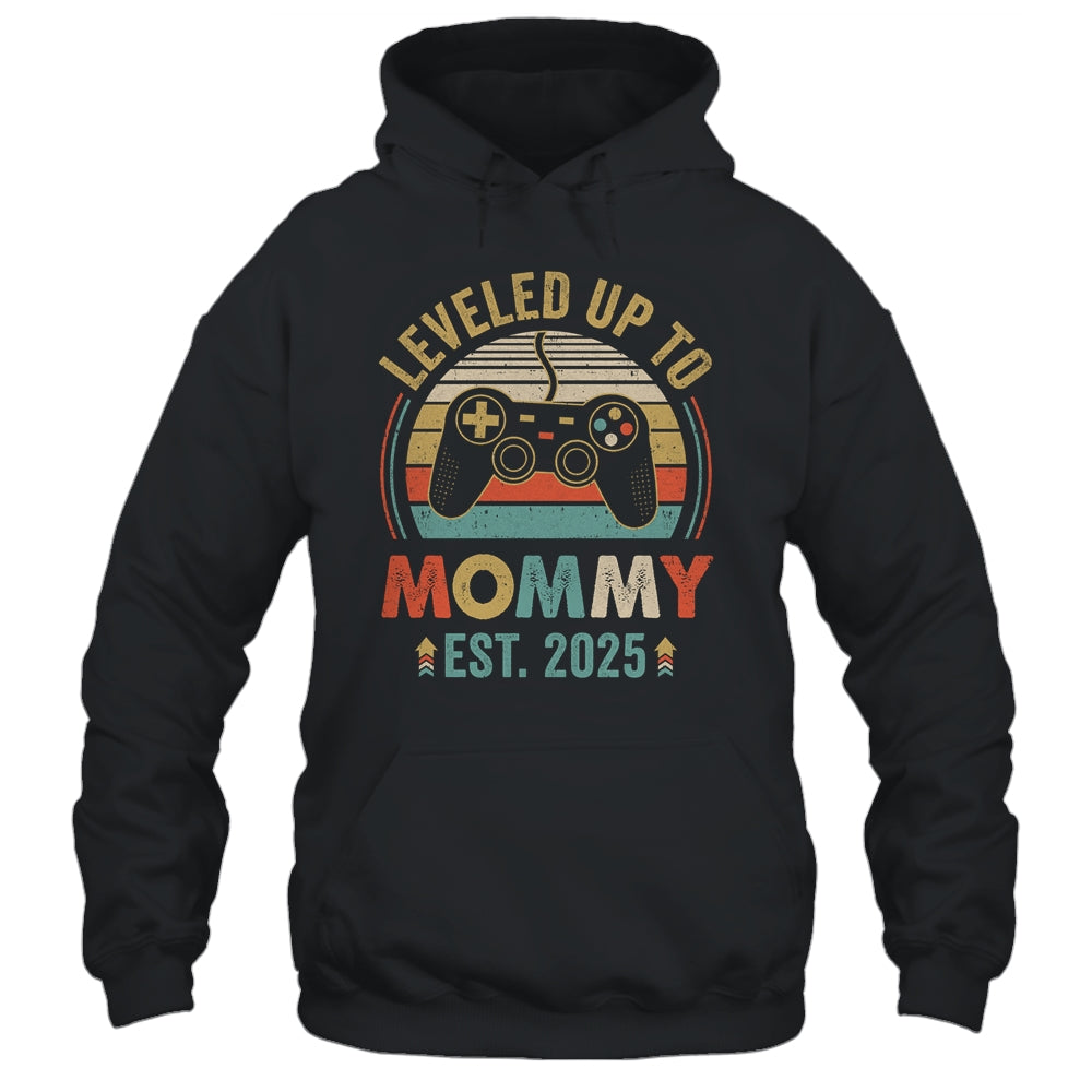 Leveled Up To Mommy 2025 Video Game Promoted To Mommy Shirt & Tank Top | teecentury