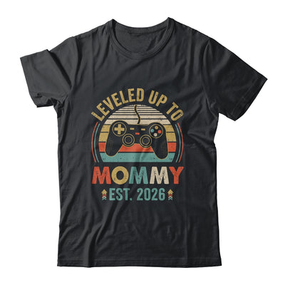 Leveled Up To Mommy 2026 Video Game Promoted To Mommy Shirt & Hoodie | teecentury