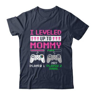 Leveled Up To Mommy 2027 Funny Video Game Soon To Be Mommy Shirt & Hoodie | teecentury