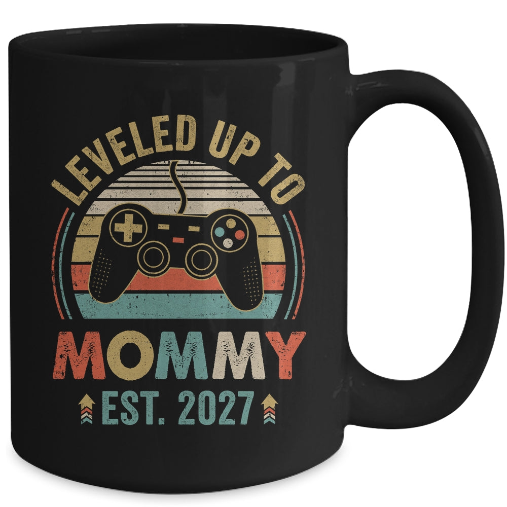 Leveled Up To Mommy 2027 Video Game Promoted To Mommy Mug | teecentury