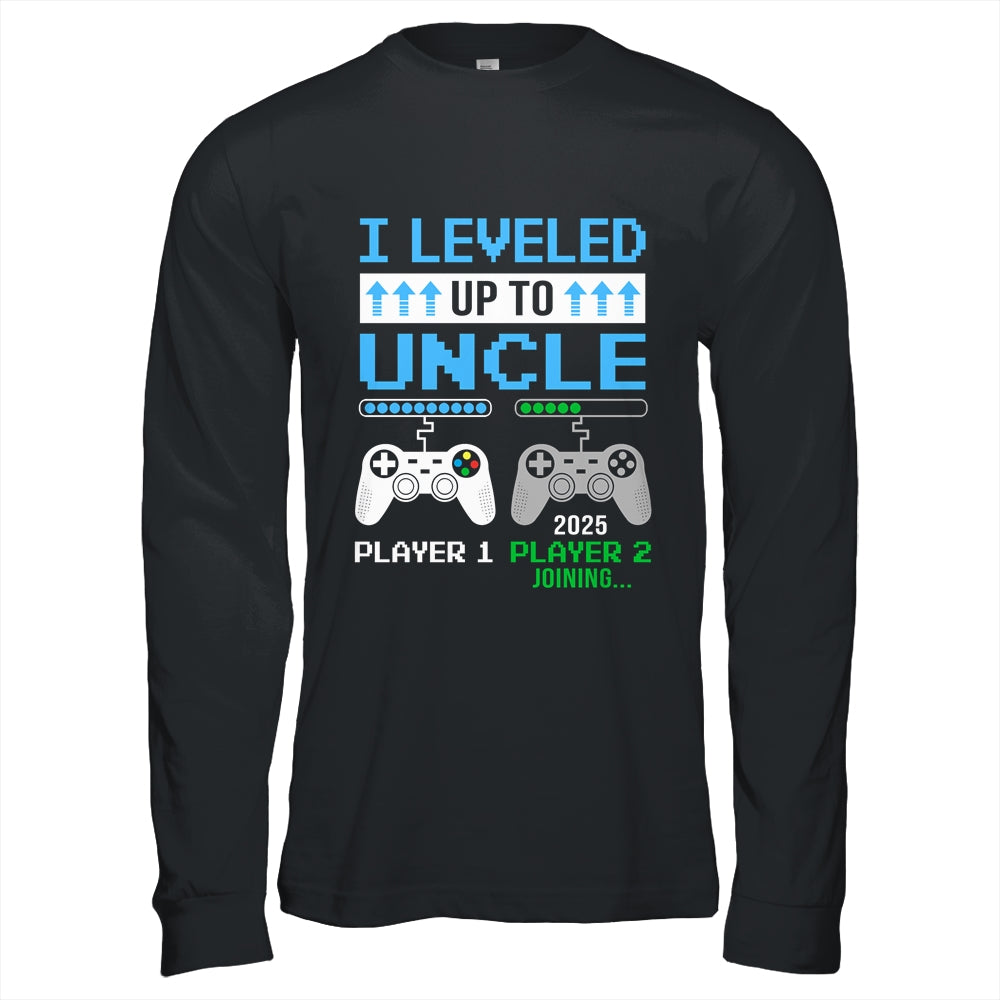 Leveled Up To Uncle 2025 Funny Video Game Soon To Be Uncle Shirt & Hoodie | teecentury