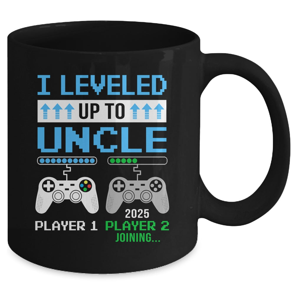 Leveled Up To Uncle 2025 Funny Video Game Soon To Be Uncle Mug | teecentury