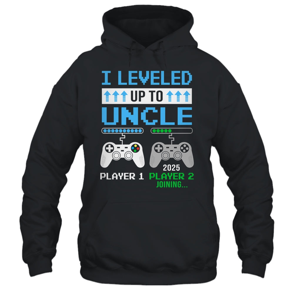 Leveled Up To Uncle 2025 Funny Video Game Soon To Be Uncle Shirt & Hoodie | teecentury