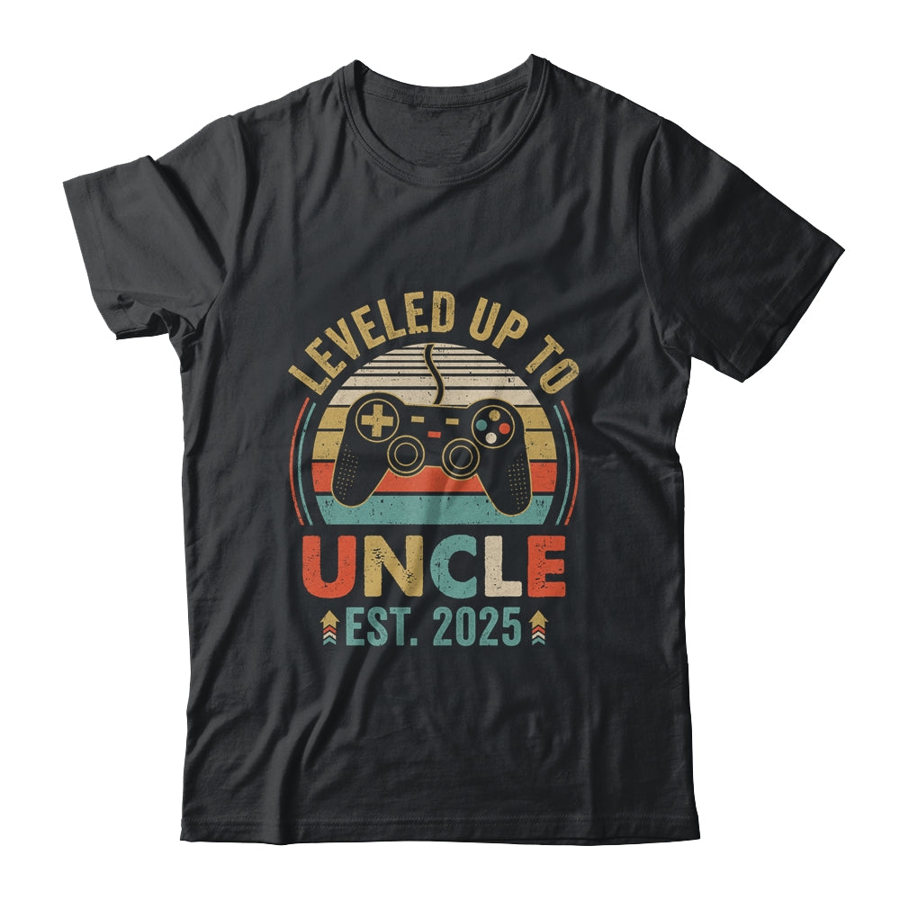 Leveled Up To Uncle 2025 Video Game Promoted To Uncle Shirt & Hoodie | teecentury