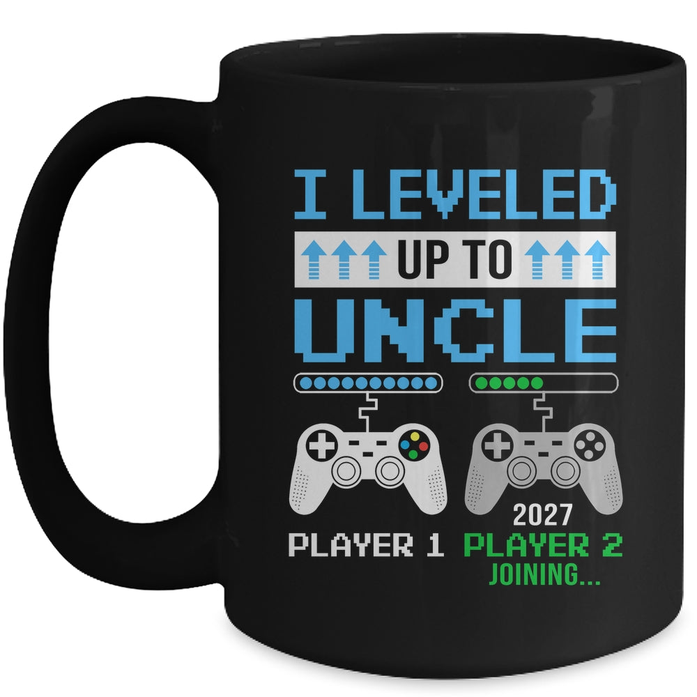 Leveled Up To Uncle 2027 Funny Video Game Soon To Be Uncle Mug | teecentury