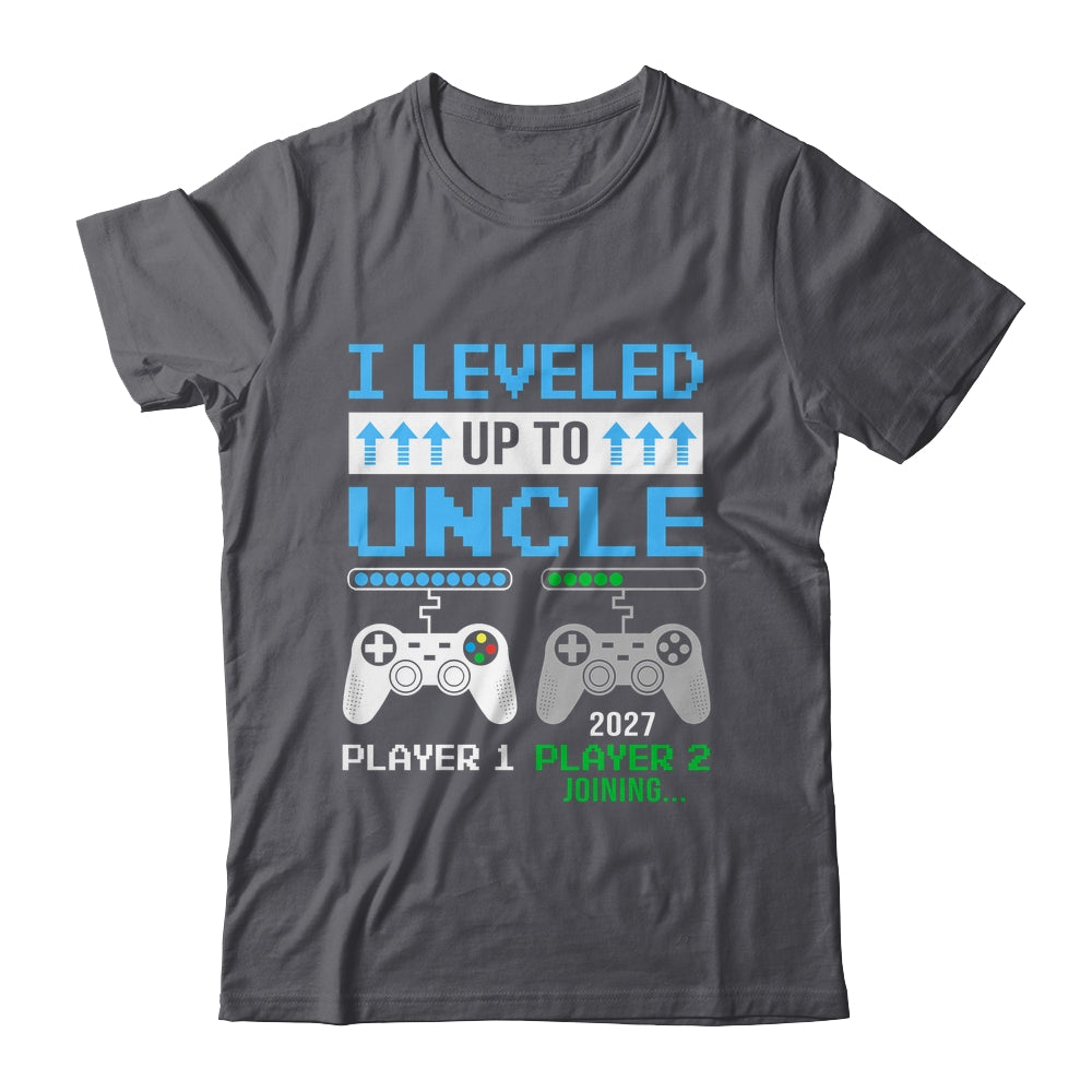 Leveled Up To Uncle 2027 Funny Video Game Soon To Be Uncle Shirt & Hoodie | teecentury