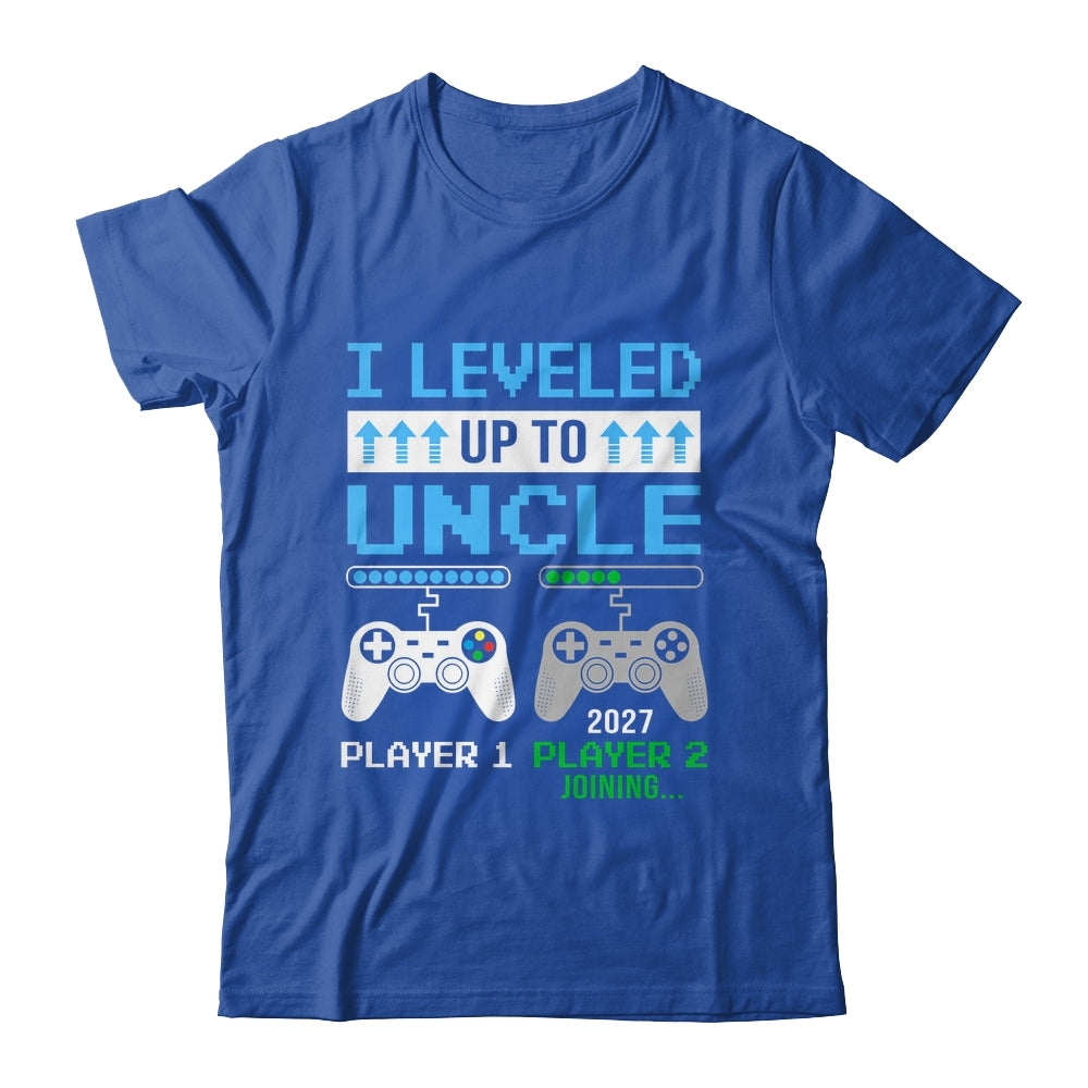 Leveled Up To Uncle 2027 Funny Video Game Soon To Be Uncle Shirt & Hoodie | teecentury