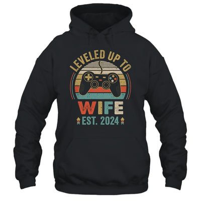 Leveled Up To Wife 2024 Video Game Funny Married Gamer Shirt & Tank Top | teecentury