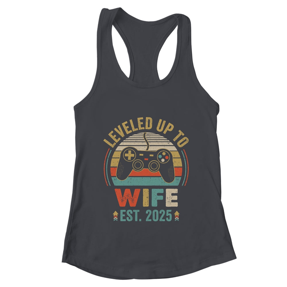 Leveled Up To Wife 2025 Video Game Funny Married Gamer Shirt & Tank Top | teecentury