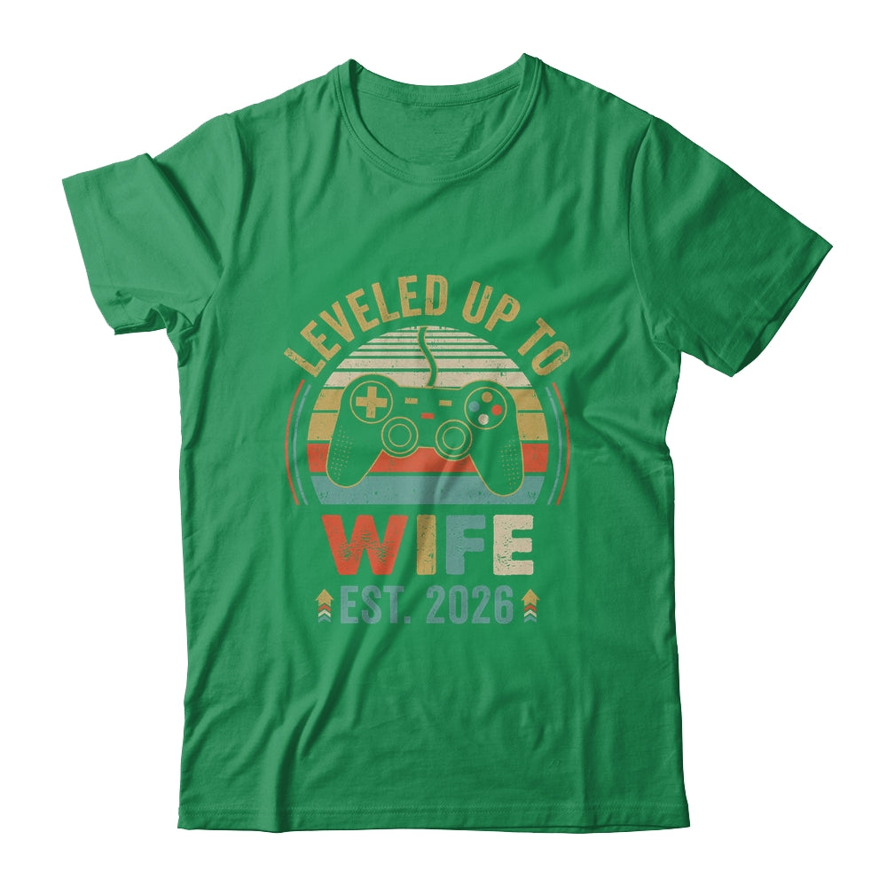 Leveled Up To Wife 2026 Video Game Funny Married Gamer Shirt & Hoodie | teecentury