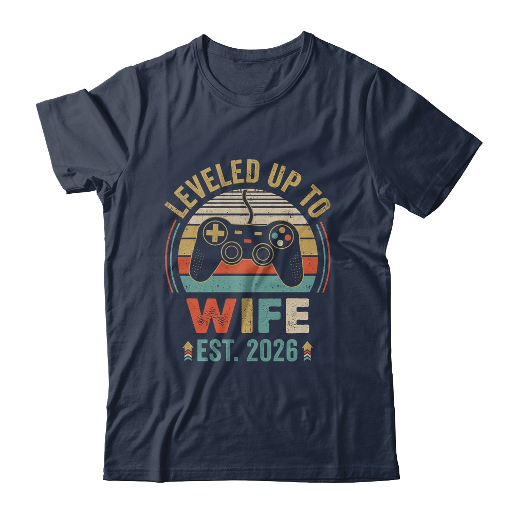 Leveled Up To Wife 2026 Video Game Funny Married Gamer Shirt & Hoodie | teecentury