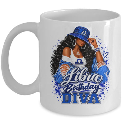 Libra Birthday Diva Black Queen September Woman October Girl Mug | teecentury