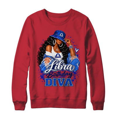 Libra Birthday Diva Black Queen September Woman October Girl Shirt & Sweatshirt | teecentury