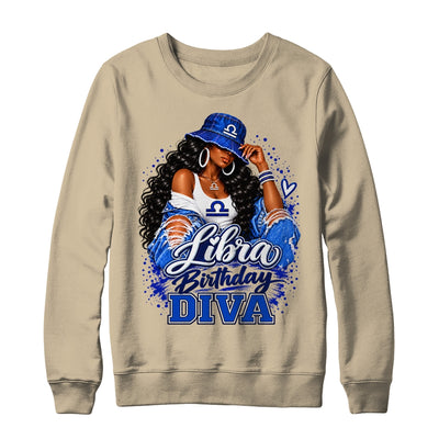 Libra Birthday Diva Black Queen September Woman October Girl Shirt & Sweatshirt | teecentury