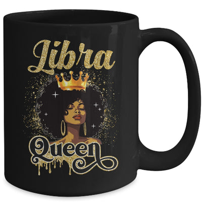 Libra Queen Birthday Afro Girls Black Zodiac Birthday Mug | teecentury